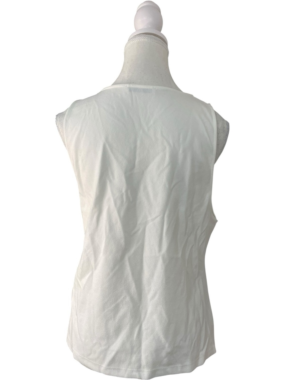 Zara Cut-Out Twist Front Tank Top White - Picture 6 of 13